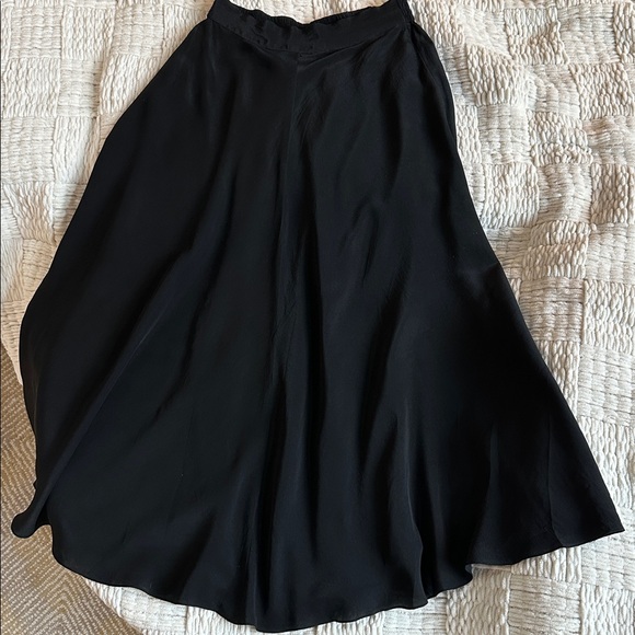 Vintage Spencer Jeremy 100% Silk Pull on Elastic Waist Midi Skirt - Picture 4 of 10